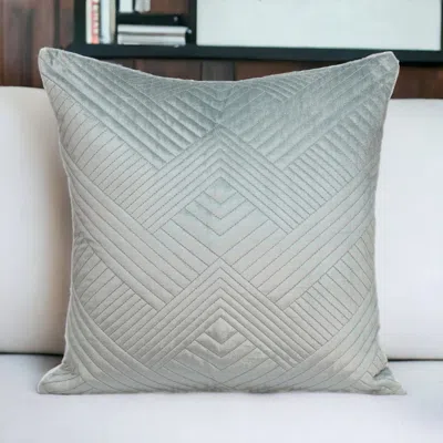 Homezia 20" Gray Cotton Blend Throw Pillow