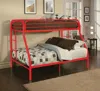 Homezia 78" X 54" X 60" Twin Over Full Red Metal Tube Bunk Bed