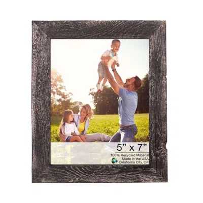 Homezia 9"x10" Rustic Smoky Black Grey Picture Frame