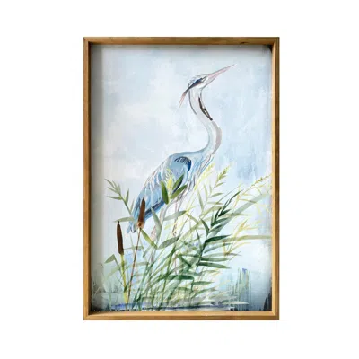 Homezia Stunning Heron Wooden Framed Canvas Wall Art Picture Frame Graphic Art Wall Art