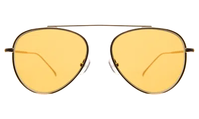 Illesteva Dorchester Sunglasses In Gold / Silver Flat Mirror