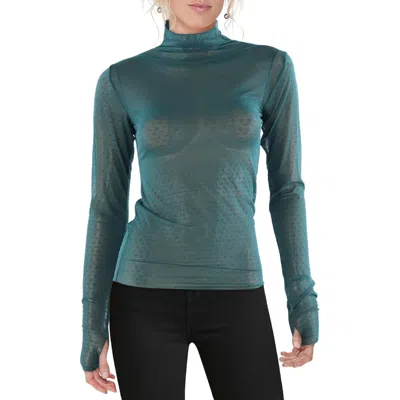 Intimately Free People Womens Mesh Mock Neck Pullover Top
