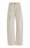 Isabel Marant Beryl High Rise Wide Pants In Beige