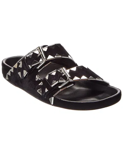 Isabel Marant Lennyo Suede Sandal In Black