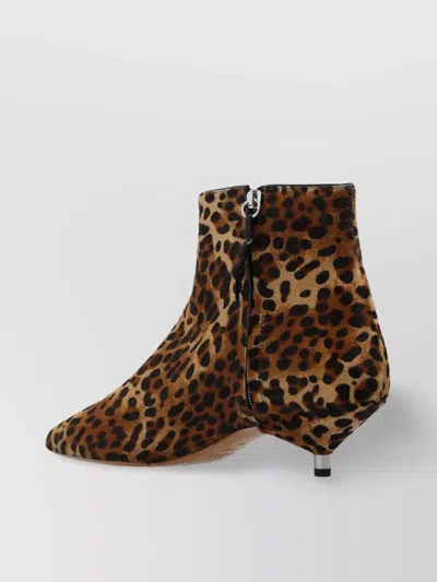 Isabel Marant Leopard-print Ankle Boots With 50mm Kitten Heel In Multi