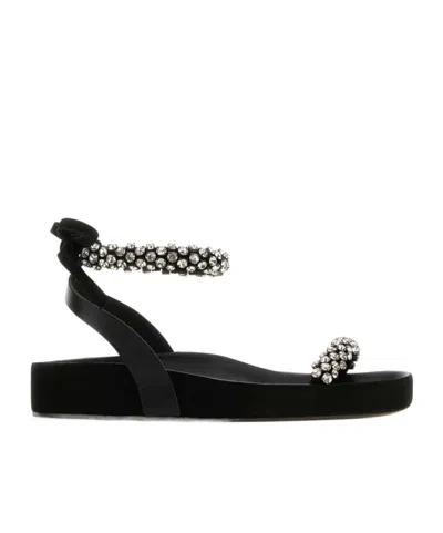 Isabel Marant Mellan Embellished Sandals In Black