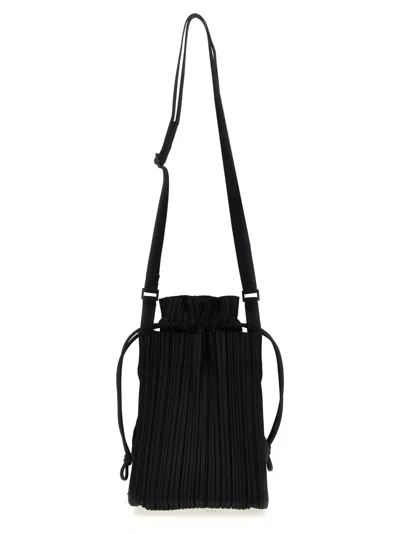 Issey Miyake Womens Black Pleats Knitted Tote Bag