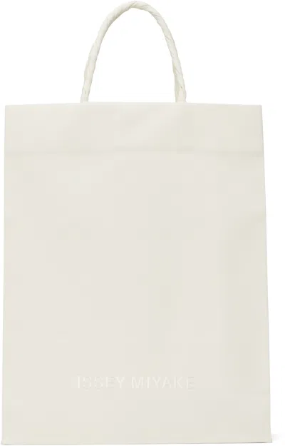 Issey Miyake White Paper Tote In 06 Asa White
