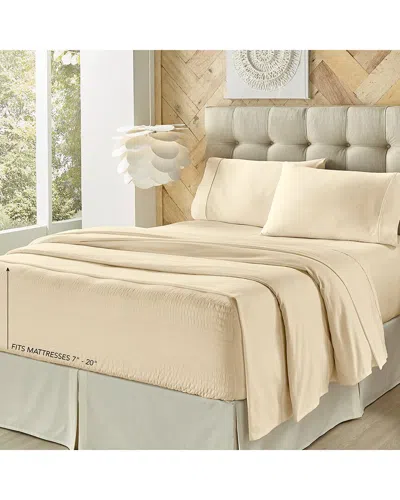 J Queen New York J. Queen New York 300 Thread Count Royal Fit Sheet Set In Neutral