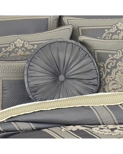 J Queen New York J. Queen New York Excelsior Tufted Round Decorative Throw Pillow In Gray