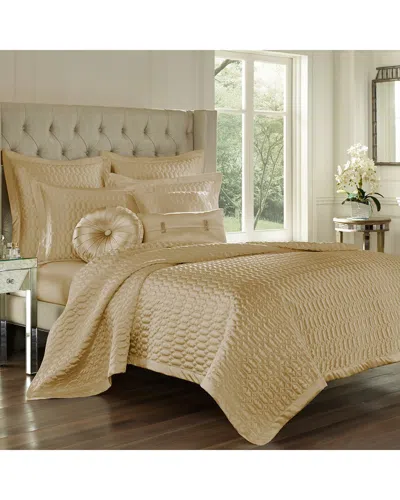 J Queen New York J. Queen New York Satinique Coverlet In Gold
