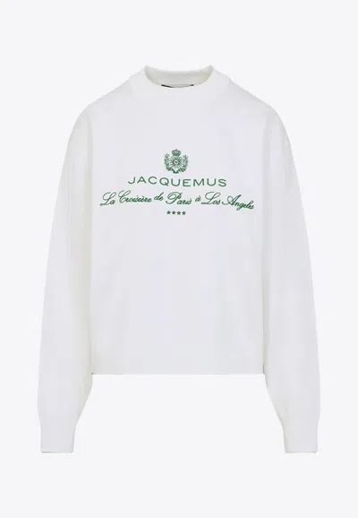 JACQUEMUS LA MAILLE VENICE LOGO CRUISE SWEATSHIRT