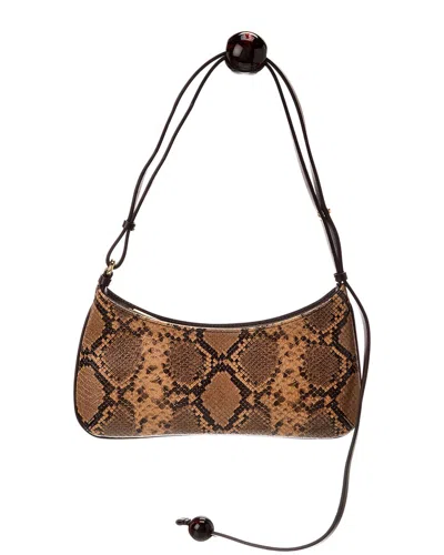 Jacquemus Le Bisou Perle Embossed Leather Bag In Brown