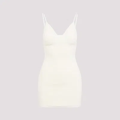 Jacquemus Off-white La Mini Robe Viscose Scala Mini Dress