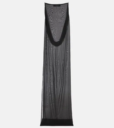 Jacquemus The Ameno Silk-blend Gown In Black
