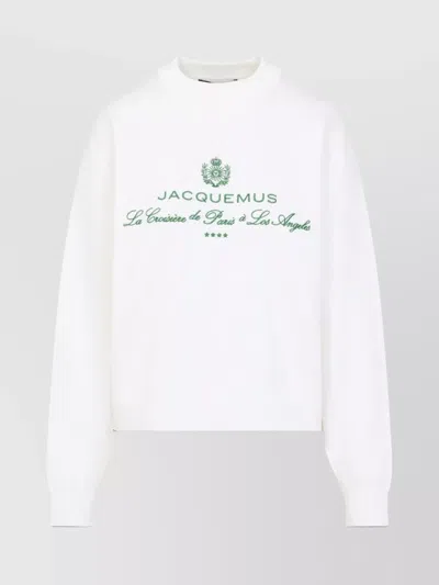 JACQUEMUS VENICE KNIT PULLOVER WITH STRIPE DETAIL