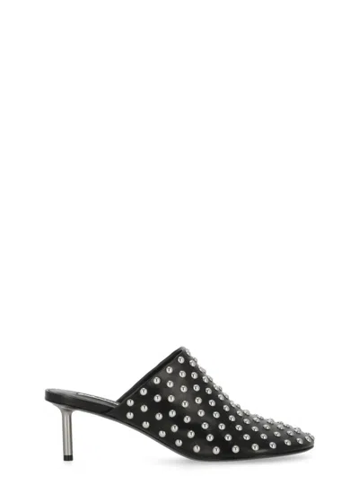 Jil Sander All-over Studded Leather Sabot With 5 Cm Heel