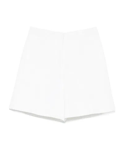 Jil Sander Belt Loops Shorts In White