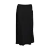 JIL SANDER JIL SANDER BLACK VISCOSE SATIN MIDI SKIRT