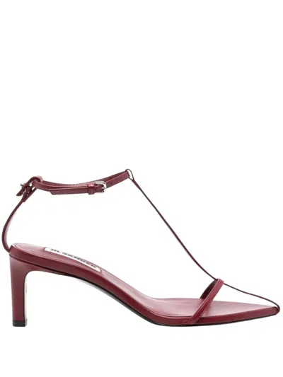 Jil Sander Buckle High-heeled Sandals In Red