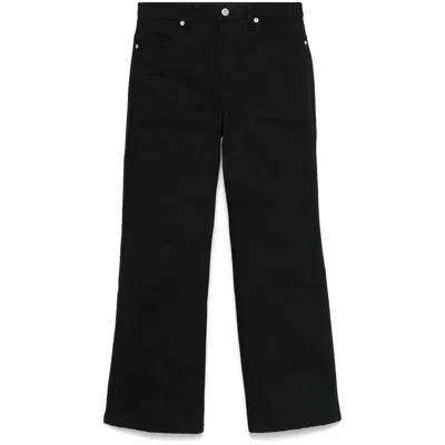 Jil Sander Denim Flared Jeans In Black