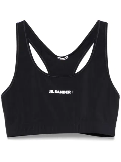 Jil Sander Logo-print Sports Bra In Blue