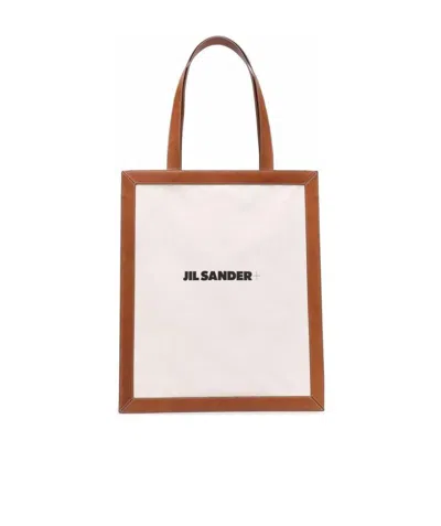 Jil Sander Logo-print Tote Bag In White