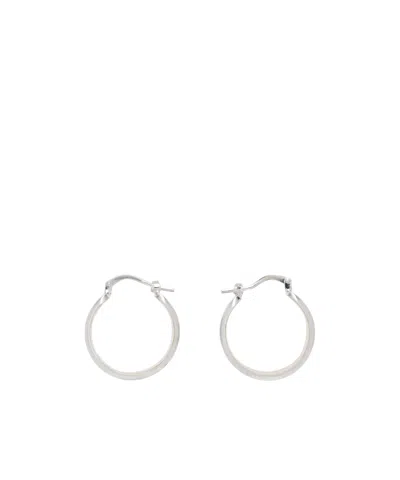 Jil Sander Loop Earrings In White