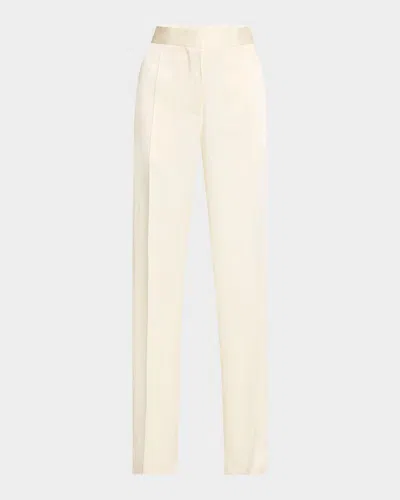 Jil Sander Mid-rise Straight-leg Trousers In Beige