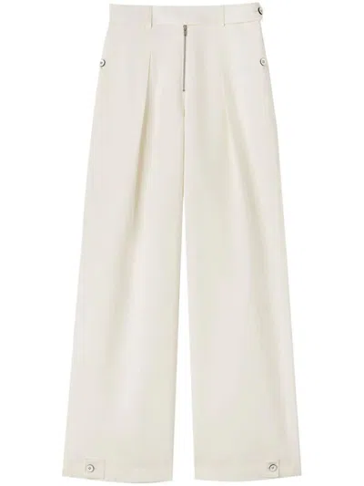 Jil Sander High-waist Wide-leg Trousers In Beige