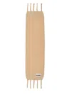 JIL SANDER PLUSH LONG SCARF WITH DELICATE FRINGES