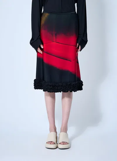 JIL SANDER PRINTED MIDI SKIRT