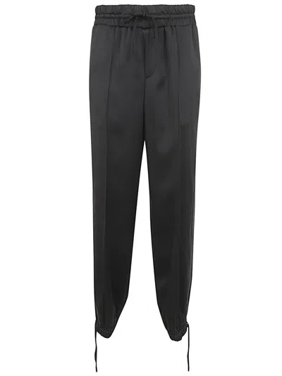 Jil Sander Relaxed Fit Jogging Pant With Tuxedo Band Clothing In Black