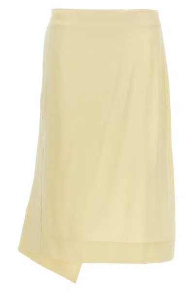 Jil Sander Satin Skirt With Side Slit