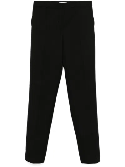 Jil Sander Tapered Cropped Trousers In Black