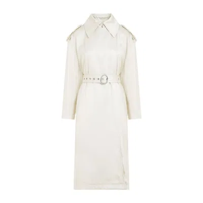 Jil Sander Viscose Trench Coat In Beige