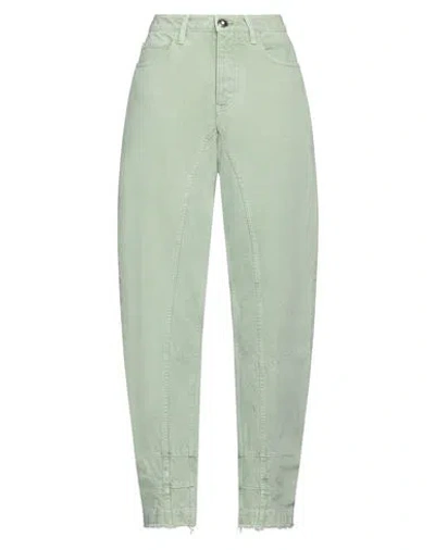 Jil Sander Woman Jeans Light Green Size 4 Cotton