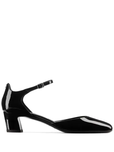 Jimmy Choo Pixie Patent Ankle-strap Pumps In Black