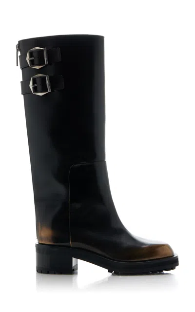 Jimmy Choo Brooklyn 50 Leather Knee-high Boots In Black