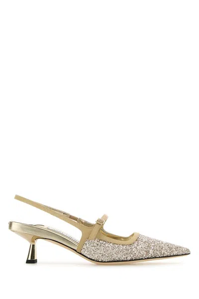 Jimmy Choo Embellished Fabric Didi High-heeled Sandals In Silver