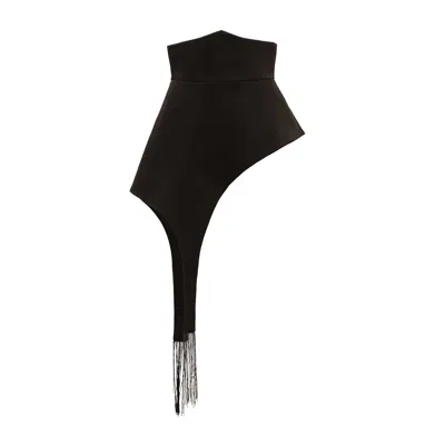 Julia Allert Women's Fashion Accent Belt With Fringe Black