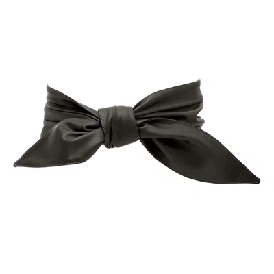 Julia Allert Women's Wide Belt Faux Leather Black