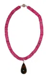 Julietta Exclusive Beaded Pendant Necklace In Pink