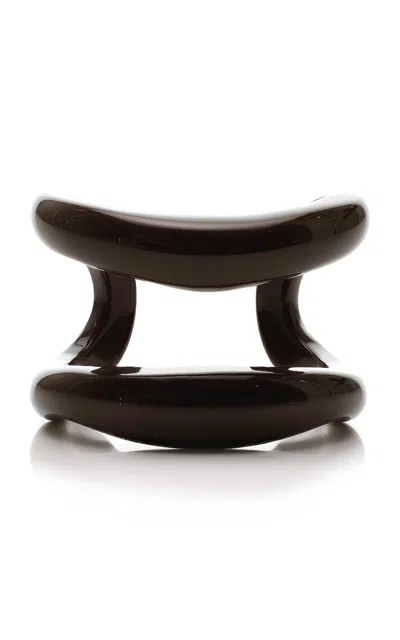 Julietta Exclusive Marla Enameled Cuff In Brown