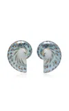 Julietta Exclusive Nautilus Shell Earrings In Blue
