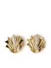 Julietta Large Metal Shell Clip-on Earrings In Gold