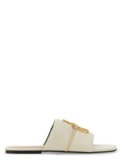 Jw Anderson J. W. Anderson White Slide Sandal In Beige