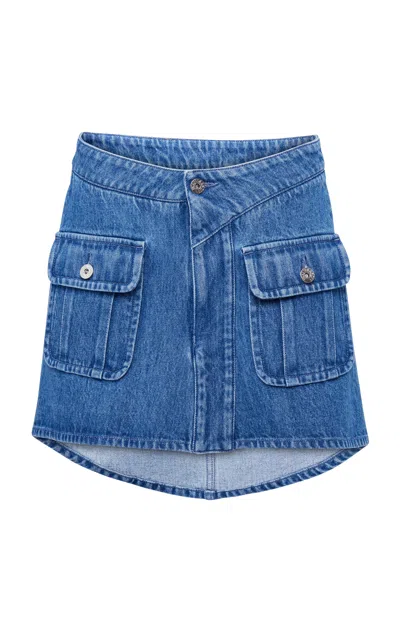 Jw Anderson Pocket-detailed Denim Mini Skirt In Sky Blue