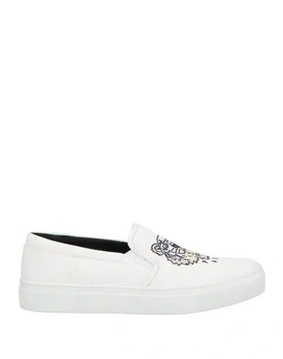 Kenzo Woman Sneakers White Size 6.5 Textile Fibers
