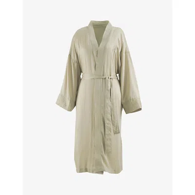 Kenzo Womens Chanvre Shawl-collar Belted Woven Bathrobe